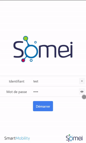 Réprésentation de la fonction: Fonctionnalité d'affichage / masquage du mot de passe saisi